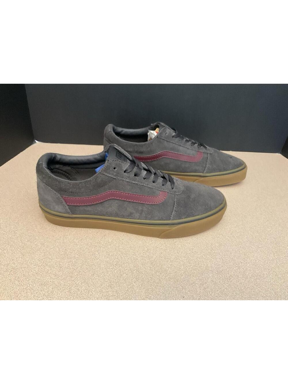 Mens Vans Ward Lo Old Skool Grey/Burgandy Low Top Shoes. Size 9. Great Condition